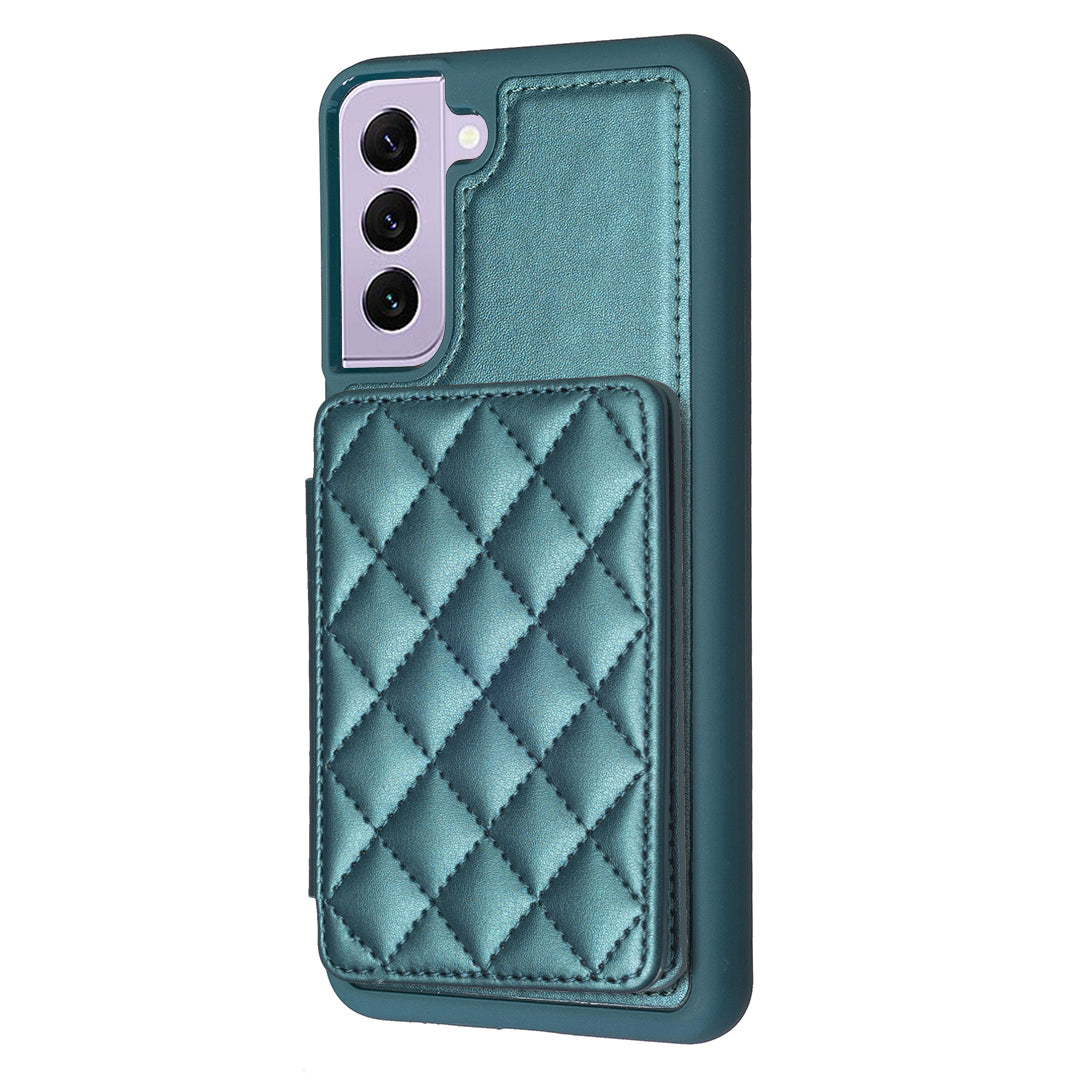 BF25 For Samsung Galaxy S21 FE 5G Anti-drop Leather Coated TPU Cover Phone Case with Card Holder Kickstand BF25 For Samsung Galaxy S21 FE 5G Anti-drop Leather Coated TPU Cover Phone Case with Card Holder Kickstand